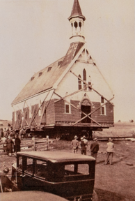 The church crossing the railway line unknown date - Unkown