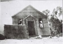 Awaba Union Church - After Storm 00-00-1934 - Douglas Charles Saxon - See Note.