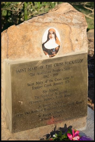 Plaque - Reminder of the Visit of Mary MacKillop to Trunkey Creek 18-02-2014 - Church Website - See Note.