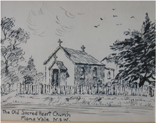 Sacred Heart Catholic Church - Original Building unknown date - Photograph by Pat Horton (Bayview) - See Note