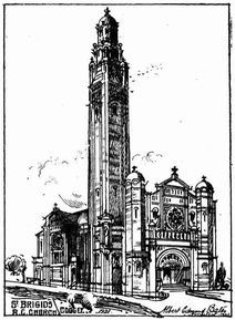 St Brigid's Catholic Church 00-00-1921 - Architects Drawing - Albert Edmund Bates - Supplied by Alan 