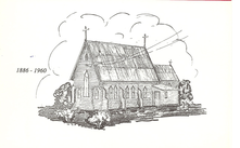 St George's Anglican Church - Sketch of First Church 16-05-2018 - Church Website - See Note.