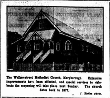 Walker Street Methodist Church - Former 04-02-1928 - The Brisbane Courier - See Note.