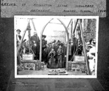 Wallaroo Methodist Church - Former - Laying Sunday School Foundation Stone 00-00-1910 - Photograph provided by Thomas Wood - Wallaroo Museum